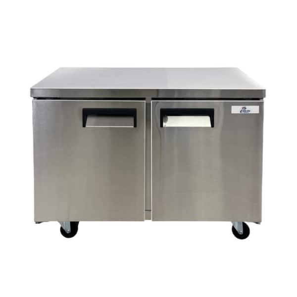 Cooler Depot 48 in. W 12 cu. ft. NSF Auto/Cycle Defrost Commercial Undercounter Upright Freezer in Stainless