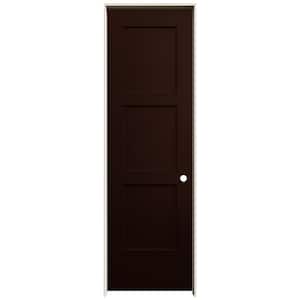 24 in. x 80 in. Birkdale Espresso Stain Left-Hand Smooth Hollow Core Molded Composite Single Prehung Interior Door