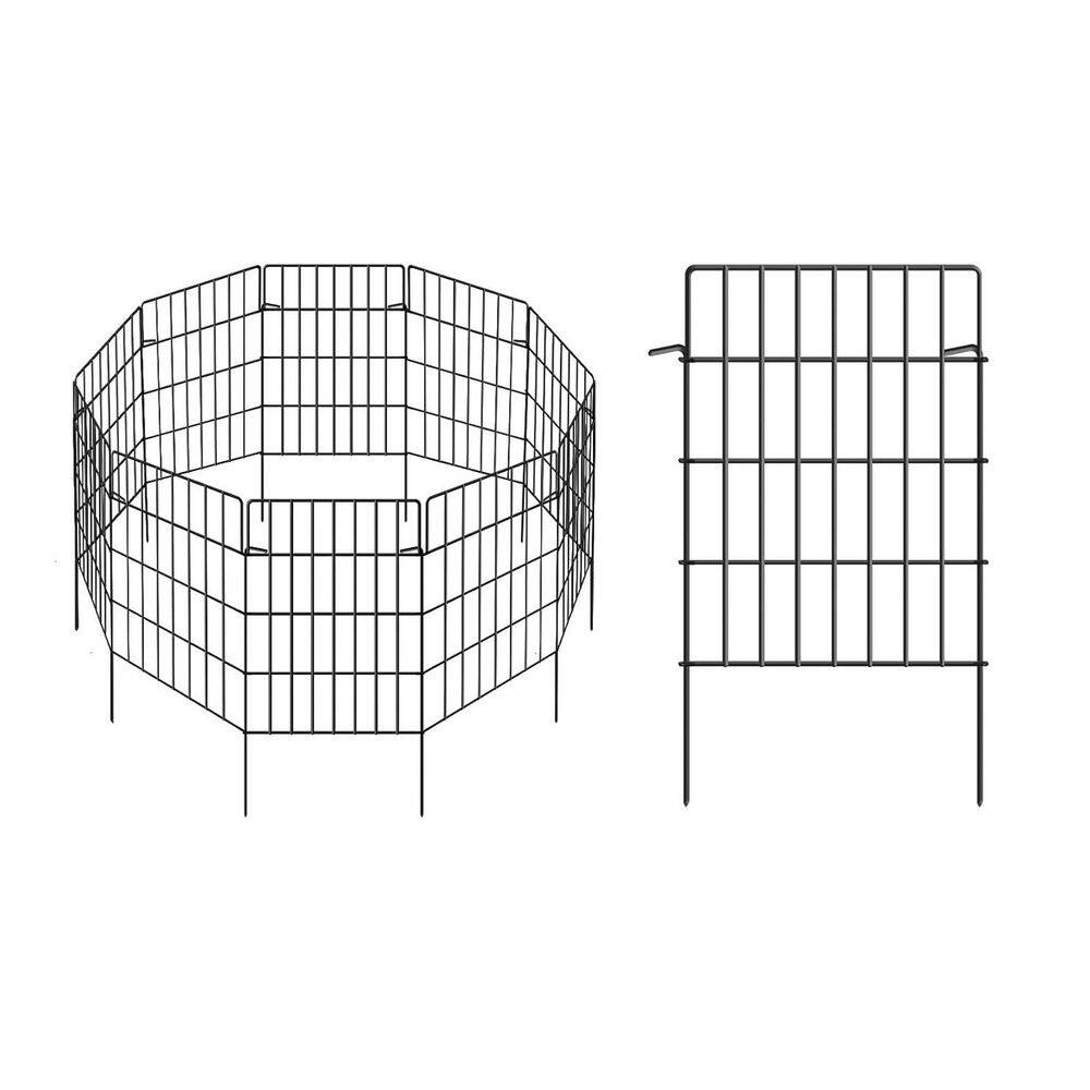 18 ft(L) x 17 in(H) Metal Arched No Dig Rustproof Decorative Garden Fence, 18 Pack Black price history on PriceWatchPro