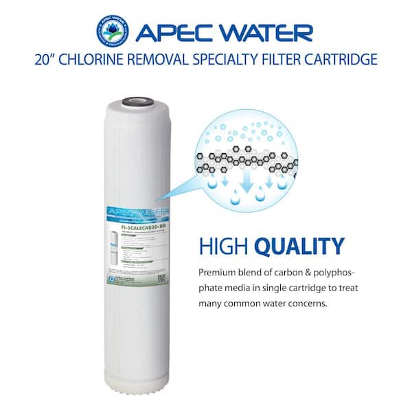 FI-SCALECAB20-BB APEC 20 Chlorine Removal and Anti-Scale Hybrid Specialty Water Filter 12,000 Gallons Capacity 