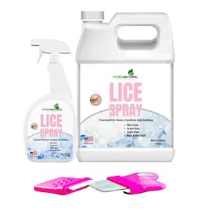 Lice Spray for Furniture and Bedding Kit Odorless Non Toxic Safe- Includes Spray Gallon Refill and Comb Insect Killer