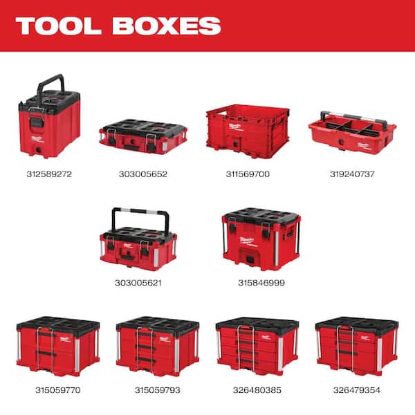 Milwaukee PACKOUT 18.6 in. Tool Storage Crate Bin with Carrying