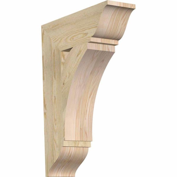 Ekena Millwork 6 in. x 28 in. x 20 in. Douglas Fir Thorton Traditional Rough Sawn Bracket
