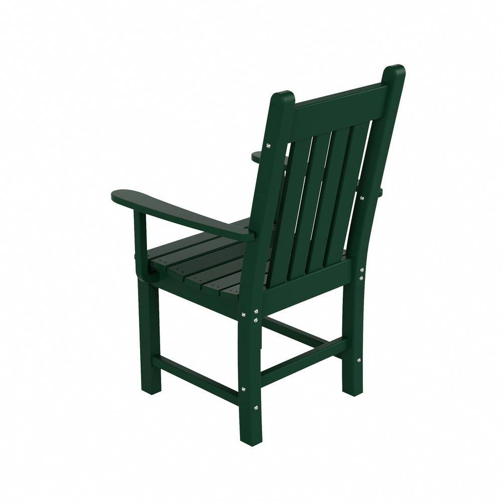 Laguna Dark Green Outdoor Patio Dining Armchair