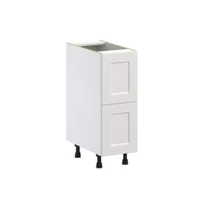 12 in. W x 24 in. D x 34.5 in. H Littleton Painted Gray Shaker Assembled Base Kitchen Cabinet with 2 Drawers