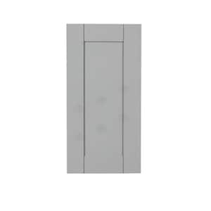 Anchester Assembled 9x30x12 in. Wall Cabinet with 1 Door 2 Shelves in Light Gray