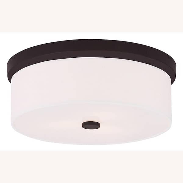 Meridian 3 Light Bronze Flush Mount
