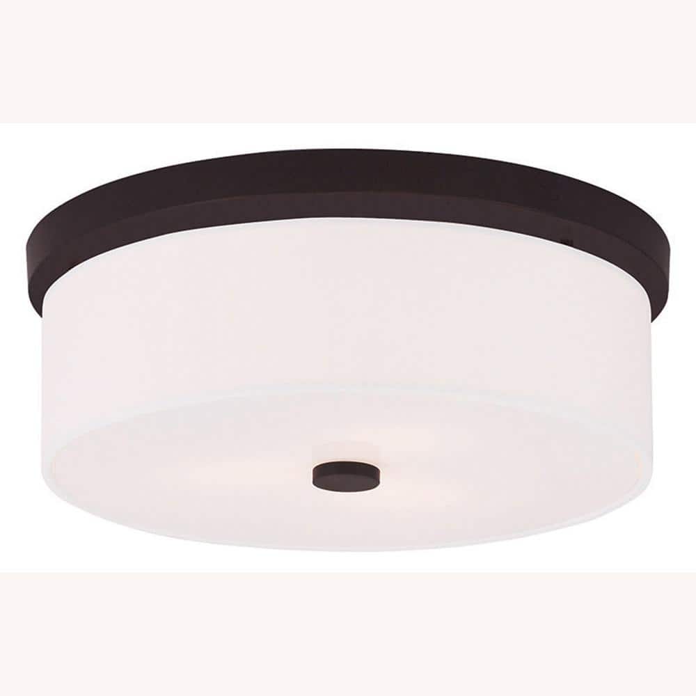 Meridian 3 Light Bronze Flush Mount