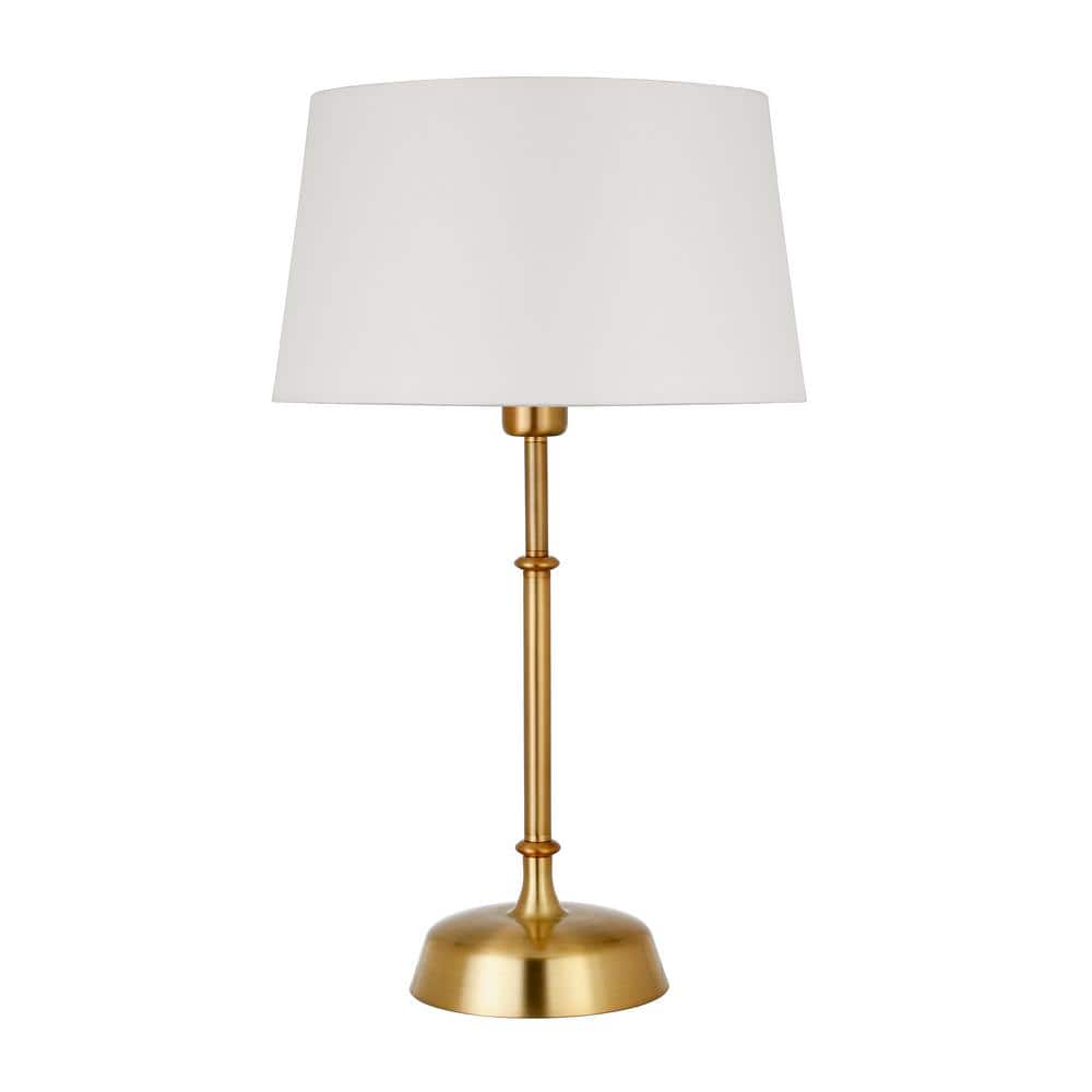 Meyer&Cross Henderson 27 in. Brass Arc Table Lamp with White Milk Glass  Shade TL1126 - The Home Depot