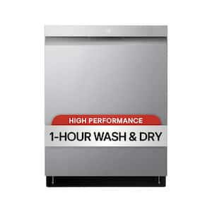 24 in. PrintProof Stainless Steel Smart Top Control Dishwasher with 1-Hour Wash and Dry, QuadWash Pro and Dynamic Dry