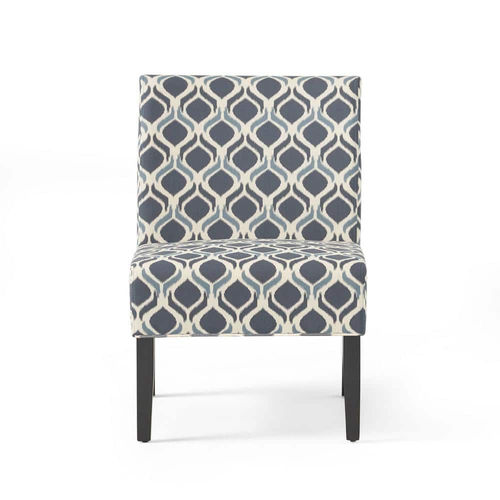 Reviews for Noble House Navy Blue and White Fabric Geometric Lattice