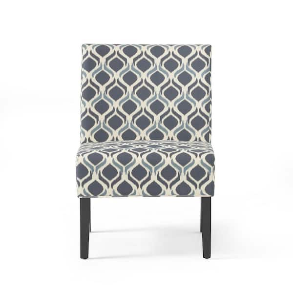 Blue and discount white slipper chair