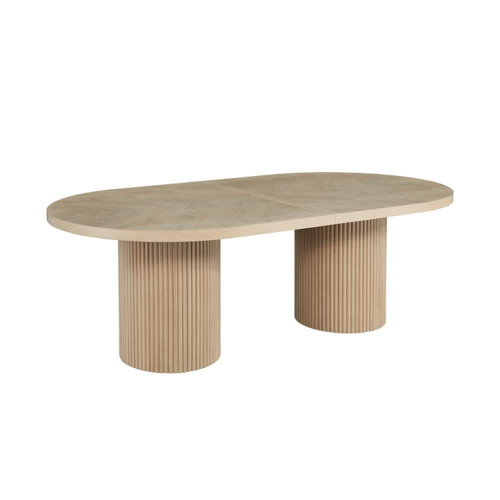 Ivona Natural Oak Extendable Oval Dining Table