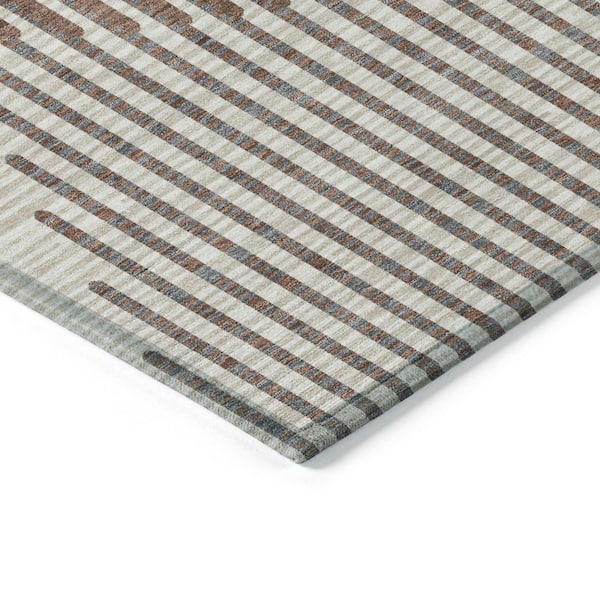Chantille Machine Washable Indoor/Outdoor Abstract ACN1001 Brown 8 ft. x 10 ft. Area Rug