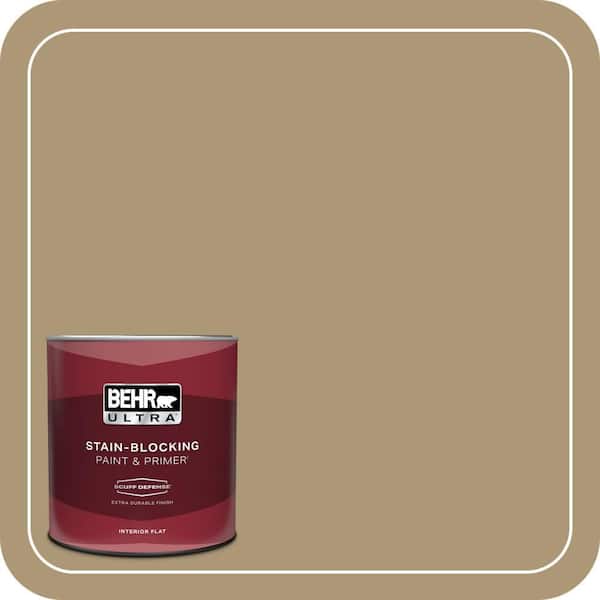 BEHR ULTRA 1 qt. #ICC-78 Earthenware Extra Durable Flat Interior Paint & Primer