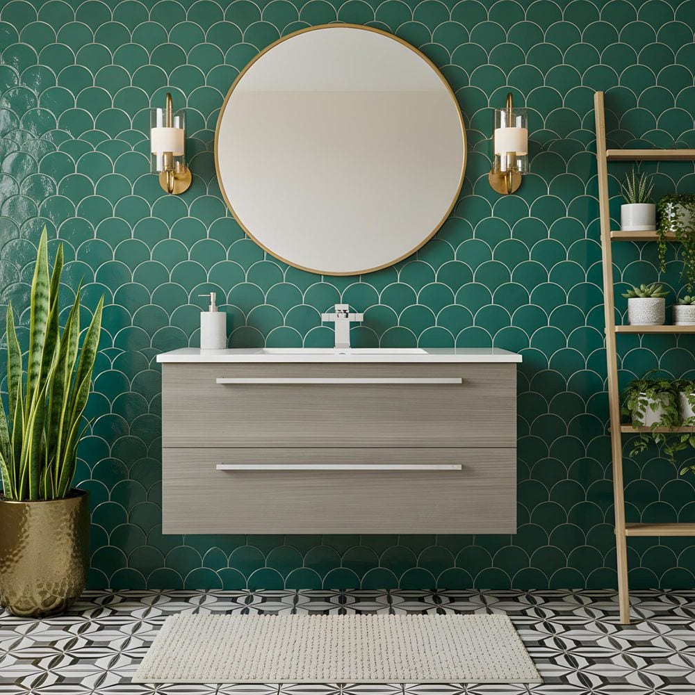 Cutler Kitchen and Bath Silhouette 36 in. W x 18 in. D x 20in. H
