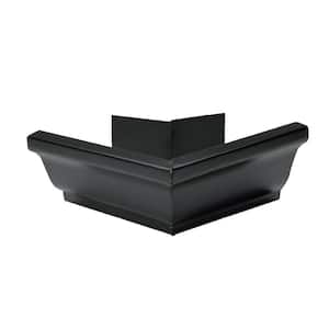 5 in. Black Aluminum K-Style Outside Gutter Miter
