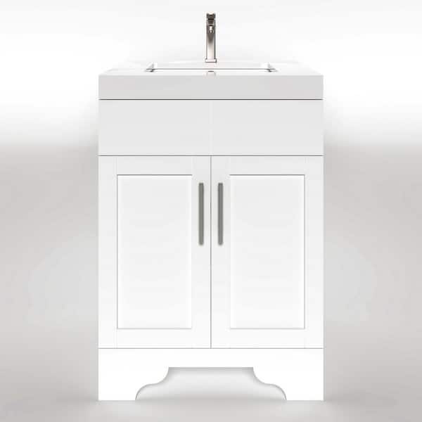 HOMEVY STUDIO Agnea 24 in. W x 21 in. D x 35 in. H Single Sink