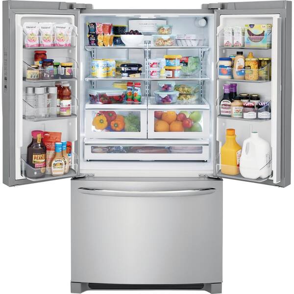 Frigidaire Gallery 27 6 Cu Ft Non Dispenser French Door Refrigerator In Smudge Proof Stainless Steel Fghn2868tf The Home Depot