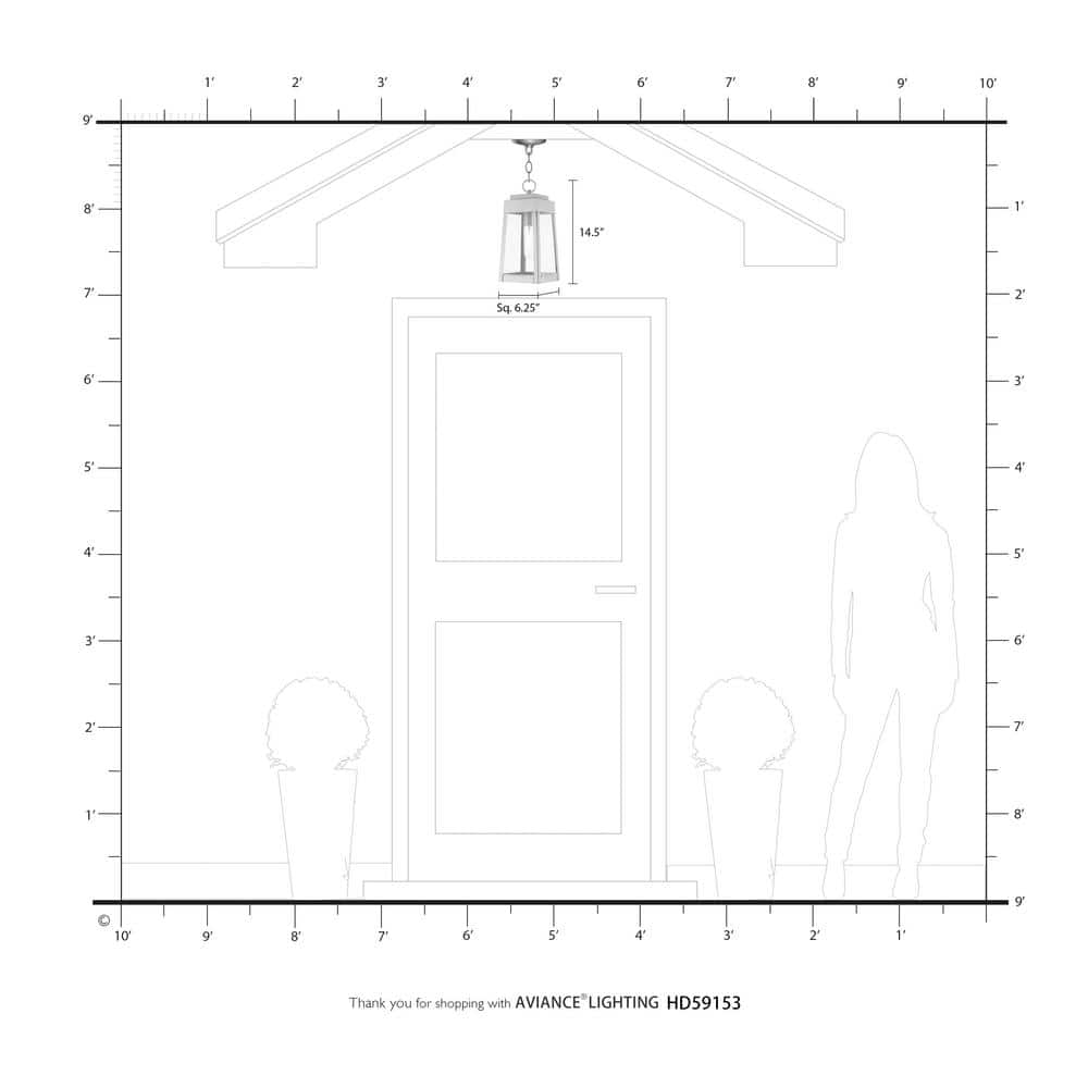 Oslo Clear Glass and Bronze 1-Light Outdoor Pendant