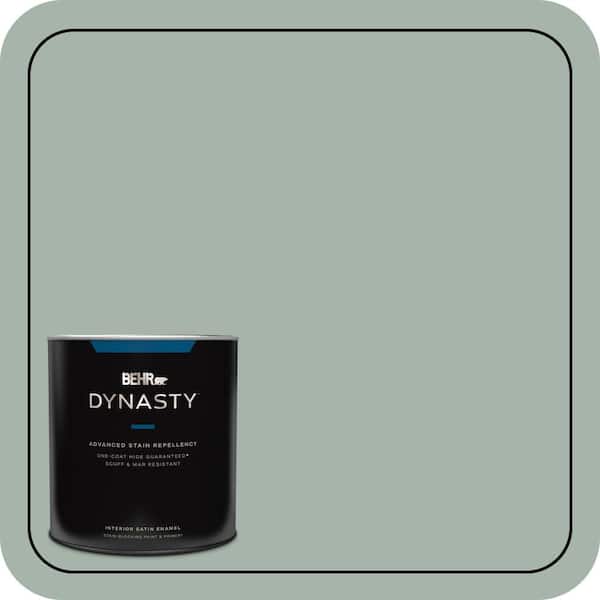 BEHR DYNASTY 1 qt. #PMD-100 Aquatone Satin Enamel Interior Stain-Blocking Paint and Primer
