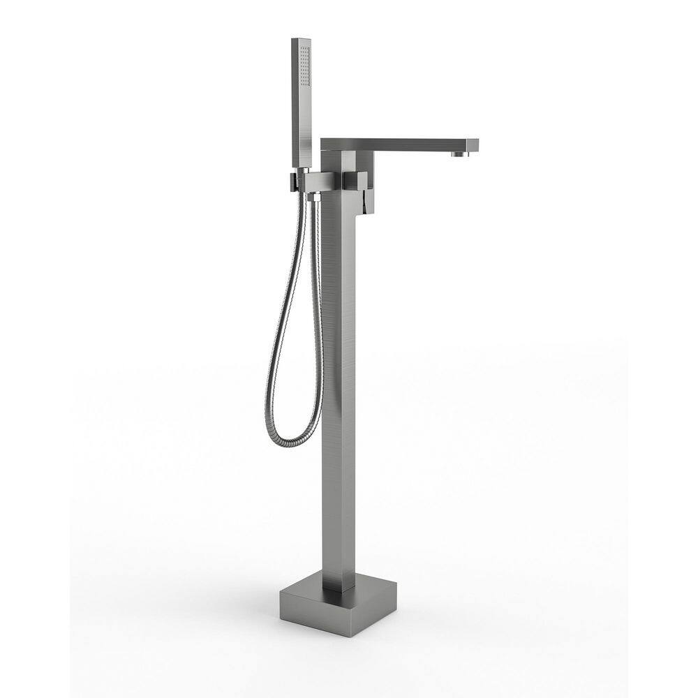 2-Handle Freestanding Claw Foot Tub Faucet with Hand Shower in Brushed Nickel (Valve Included) price history on PriceWatchPro