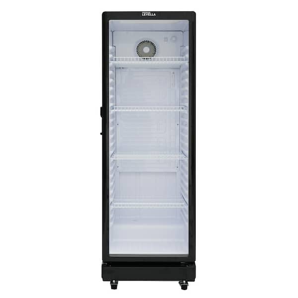 12.0 cu. ft. Commercial Upright Display Refrigerator Glass Door Beverage Cooler in Black