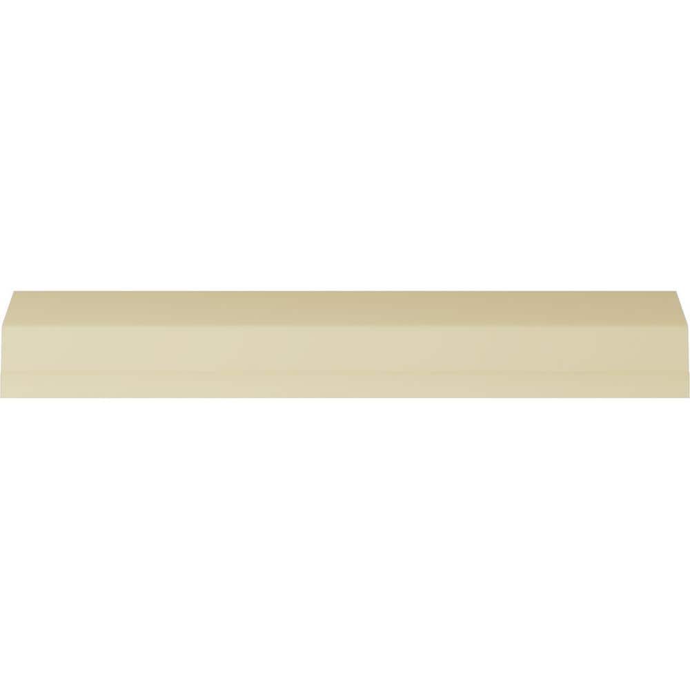 Primed White Polyurethane Floral Crown Moulding Sample, 12" Length