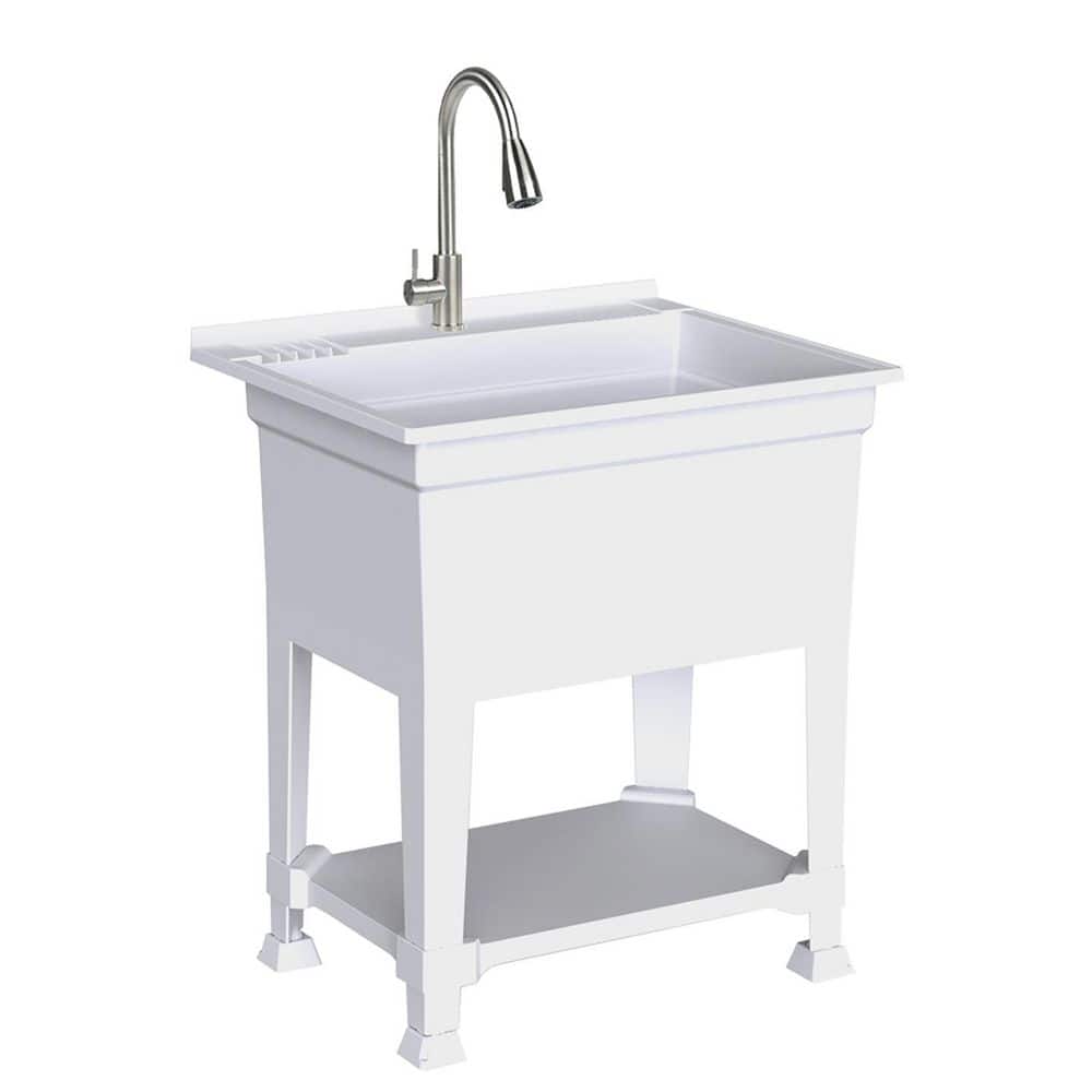 Glacier Bay 30 in. W x 24 in. D x 35 in. H Freestanding Laundry/Utility ...