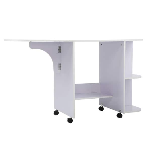 Wood Foldable Sewing Table With Multiple Storage Bins – SteadySewing