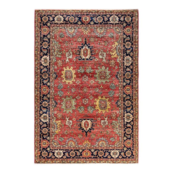 Serapi Pink 6 ft. x 9 ft. Tribal Wool Indoor Area Rug