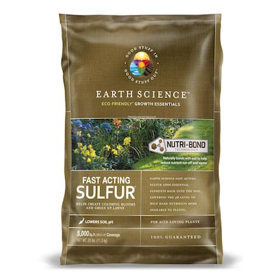 25 lb. 5,000 sq. ft. Fast-Acting Sulfur Granules with Nutri-Bond Technology for Acid-Loving Plants
