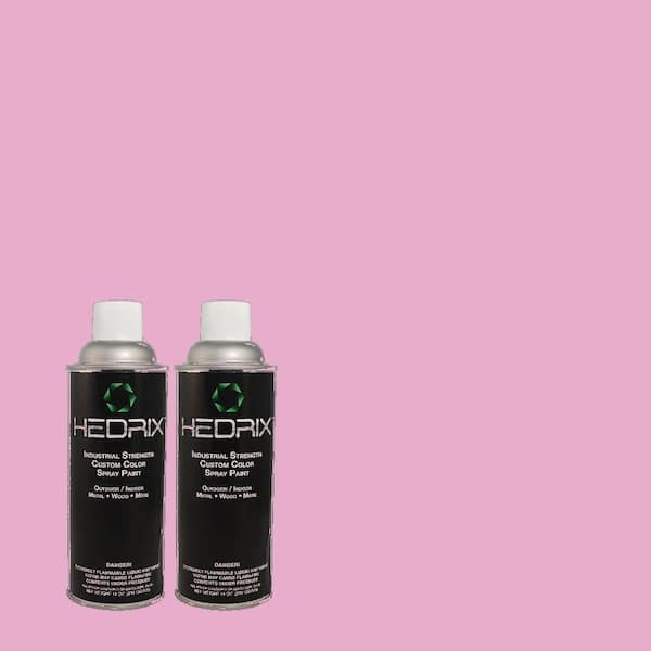 Hedrix 11 oz. Match of 680A-3 Pink Bliss Semi-Gloss Custom Spray Paint (2-Pack)