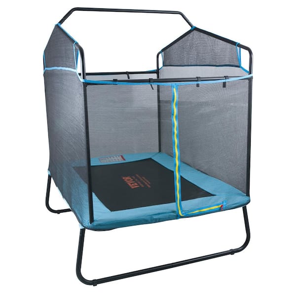 VEVOR 6 ft. Trampoline 72 in. Indoor/Outdoor Toddlers Trampoline with Safety Enclosure Net Minimum Baby Trampoline