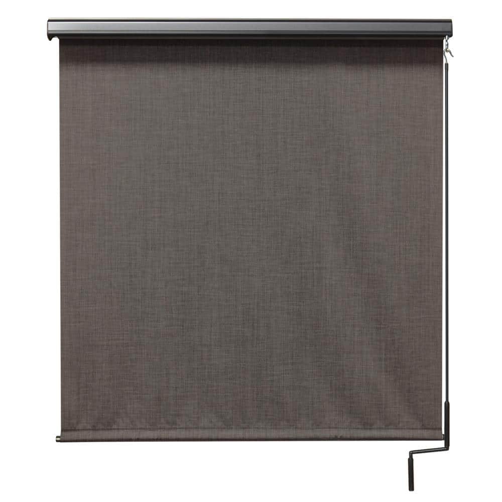 Tide Pool Grey and Black Cordless Outdoor Patio Roller Shade with Valance 96 in. W x 96 in. L price history on PriceWatchPro