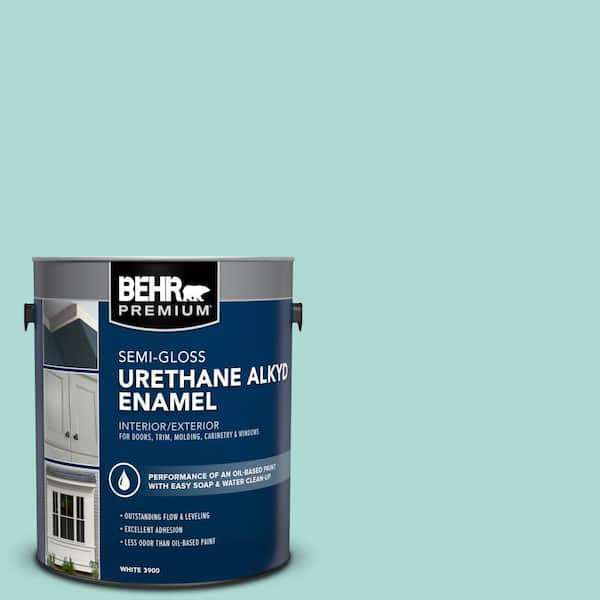 BEHR PREMIUM 1 gal. #M450-3 Wave Top Urethane Alkyd Semi-Gloss Enamel Interior/Exterior Paint