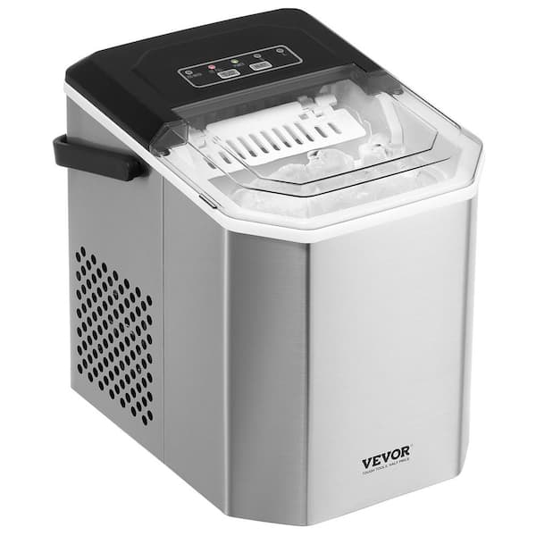 VEVOR Countertop Ice Maker Bullet 26 lbs. in 24-Hrs Self-Cleaning 11.6 in. Width Portable Ice Maker Black