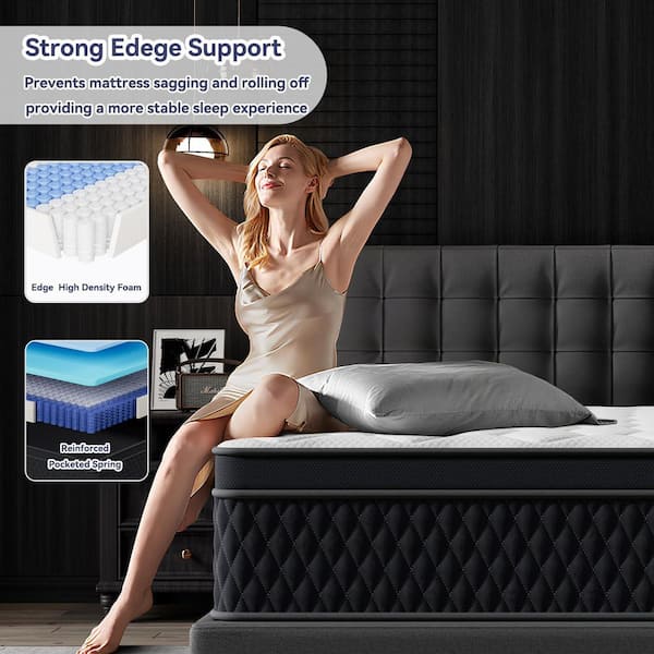 Twin Medium Comfort Memory Foam with Motion Isolation and CertiPUR-US Certified 10 in. Bed in a Box Hybrid Mattress