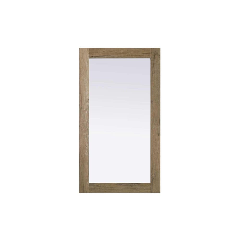 Natural Oak 18 in. W x 32 in. H Transitional Rectangle Mirror price history on PriceWatchPro
