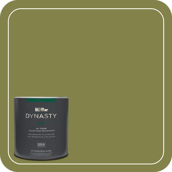 BEHR DYNASTY 1 qt. #MQ6-61 Basil Chiffonade Semi-Gloss Exterior Stain-Blocking Paint & Primer