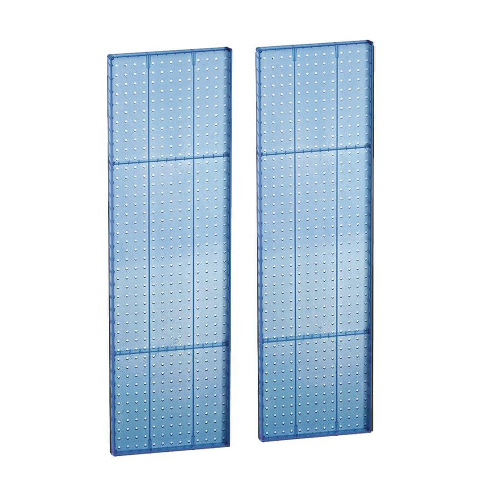44 in. H x 13.5 in. W Pegboard Styrene in Blue (2-Piece per Box)