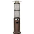 6 ft. 34000 BTU Bronze Cylinder Propane Patio Heater with Glass Flame Display
