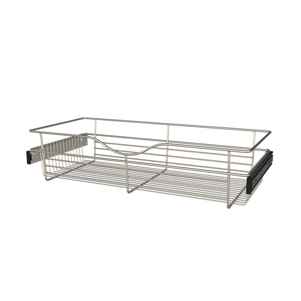 Rev-A-Shelf 7 in. H x 30 in. W Nickel Steel 1-Drawer Wide Mesh Wire ...