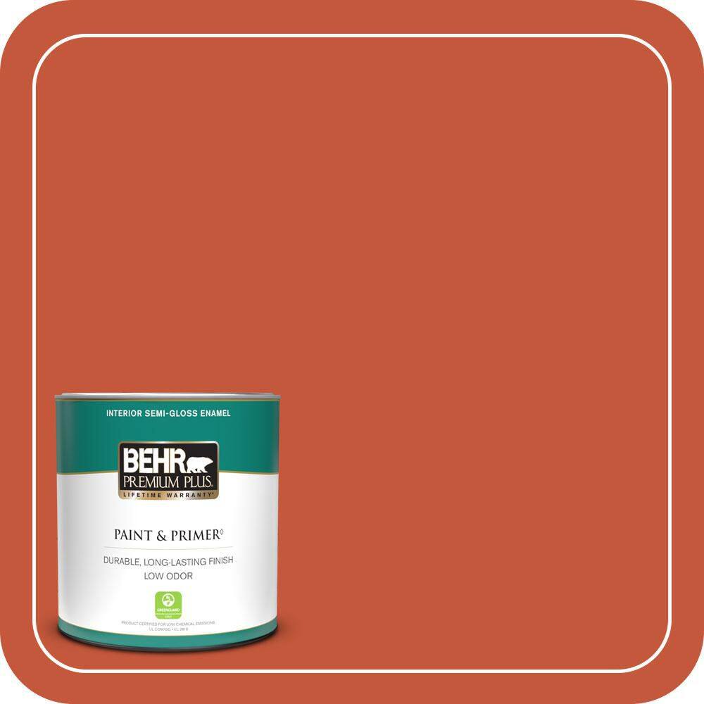 1 qt. #BIC-31 Fire Coral Semi-Gloss Enamel Low Odor Interior Paint & Primer price history on PriceWatchPro