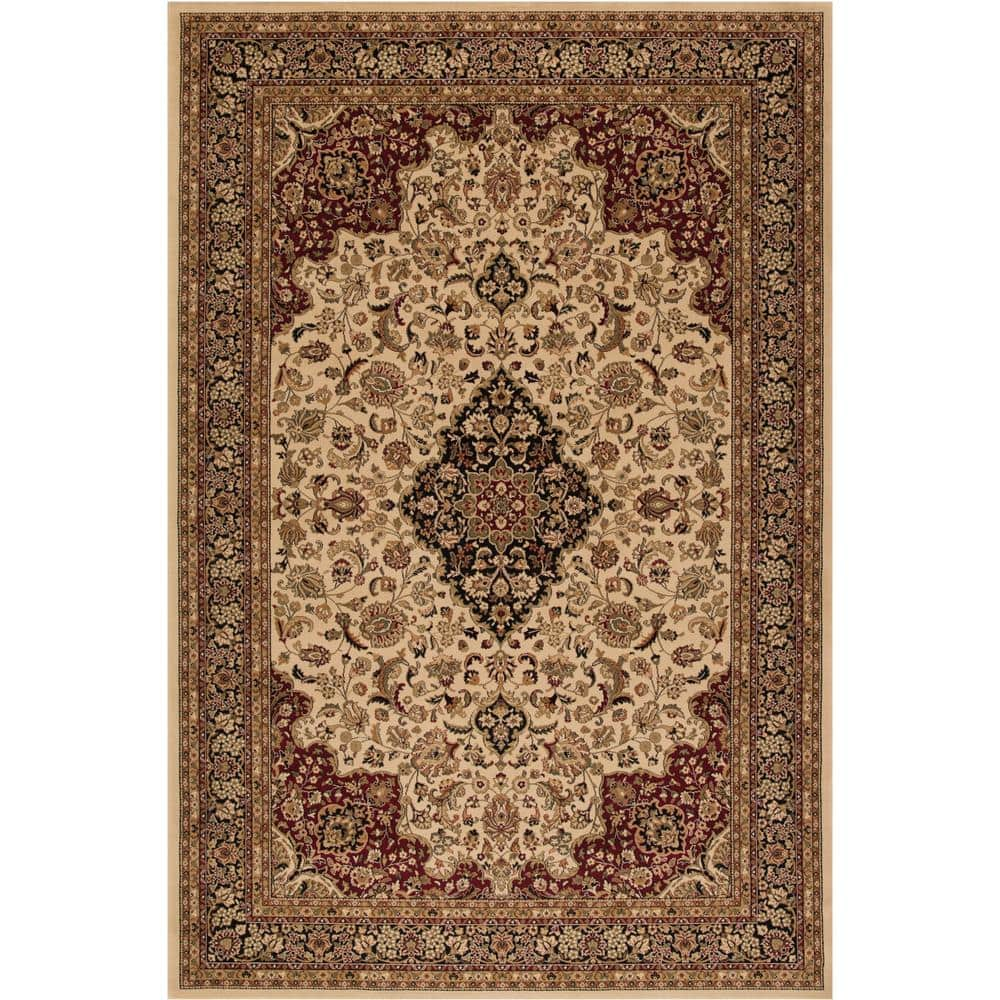 Concord Global Trading Persian Classic Ivory 4 ft. x 6 ft. Medallion ...