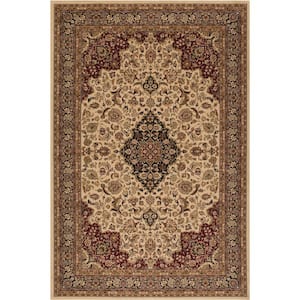 Persian Classic Ivory 4 ft. x 6 ft. Medallion Area Rug
