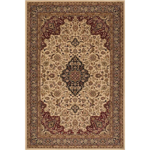 Concord Global Trading Persian Classic Ivory 4 ft. x 6 ft. Medallion Area Rug