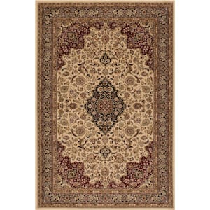 Persian Classic Ivory 5 ft. x 8 ft. Medallion Area Rug