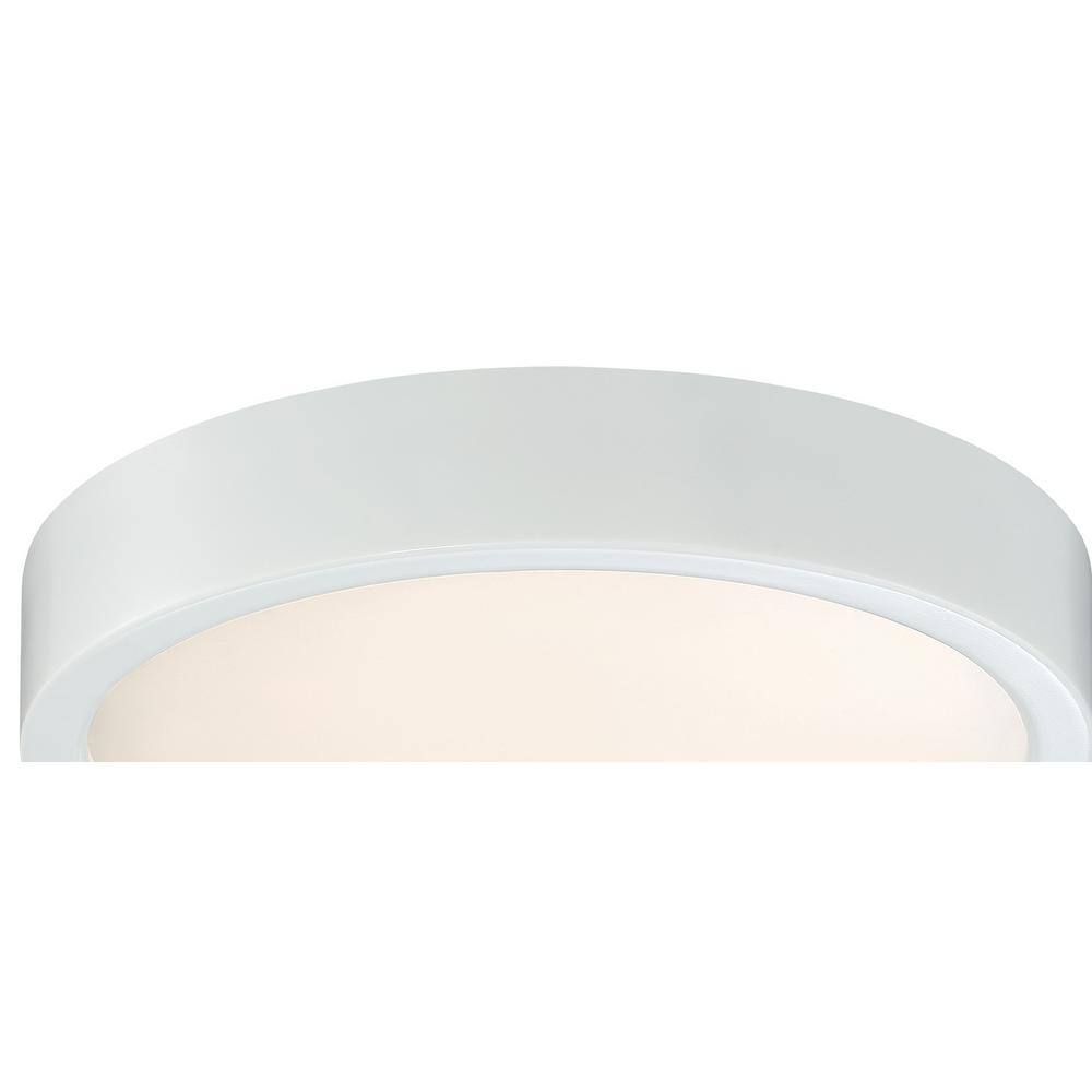 White Glass LED Flush Mount Ceiling Light