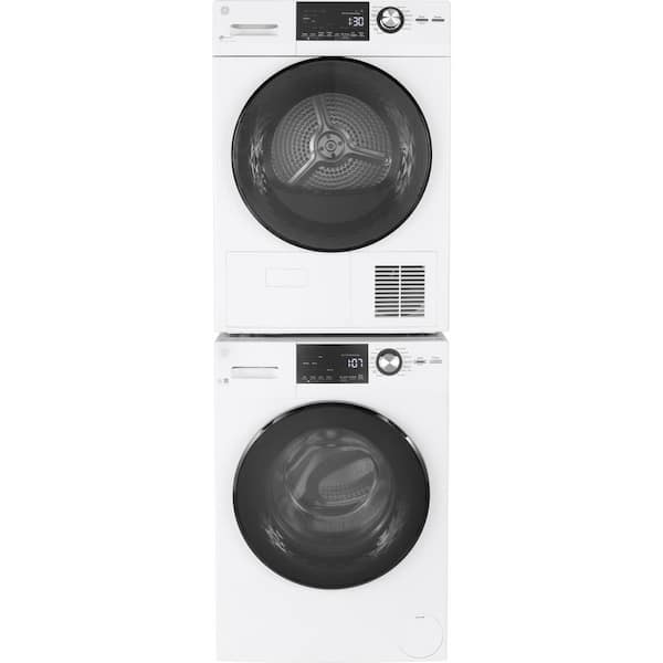 2.4 Cu Ft Capacity White, GE GFW148SSMWW Frontload Washer with Steam 
